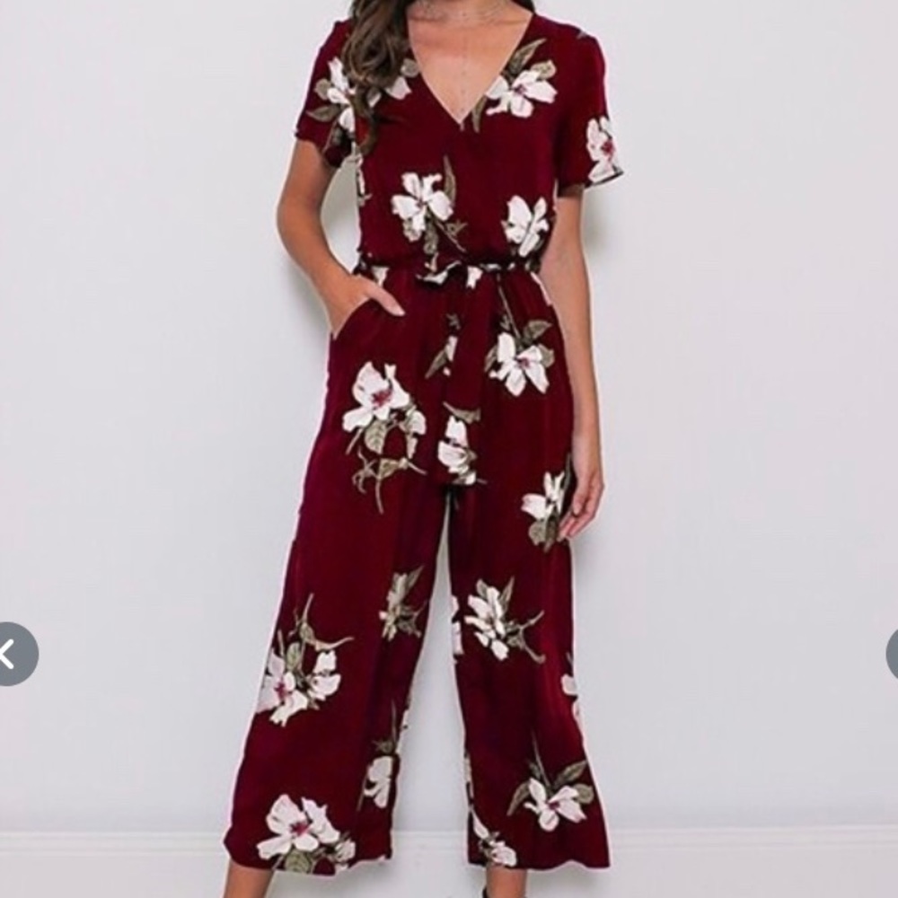 Wine Red Romper